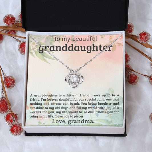 Forever Thankful Granddaughter | Love Knot Necklace
