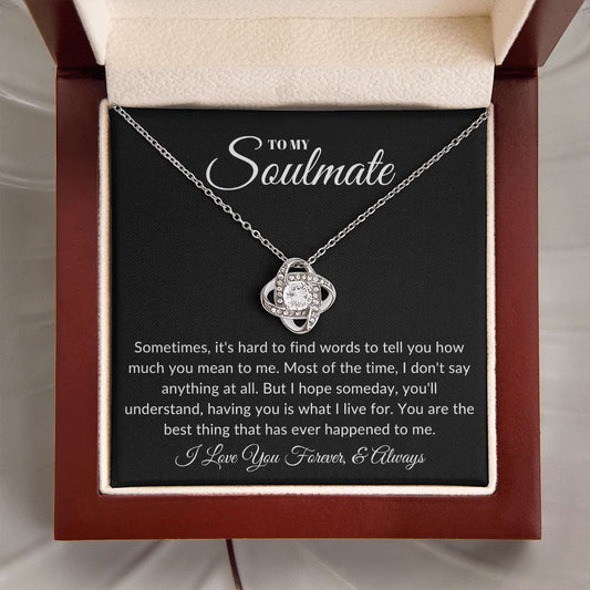 Soulmate I love You Forever | Love Knot Necklace