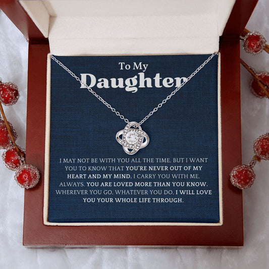 Daughter, I Carry You with Me Always | Love Knot Necklace