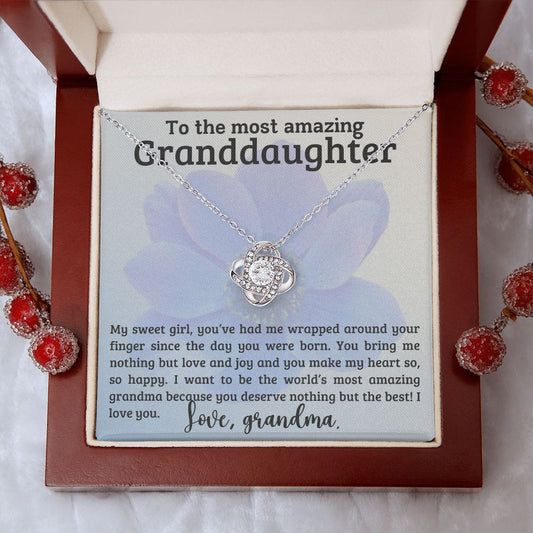 My Sweet Girl Love Grandma | Love Knot Necklace