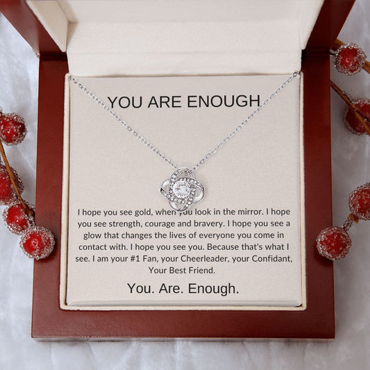 You Are Enough | Love Knot Necklace