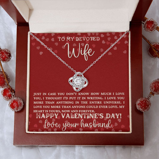 Wife My Heart is Yours | Love Knot Necklace