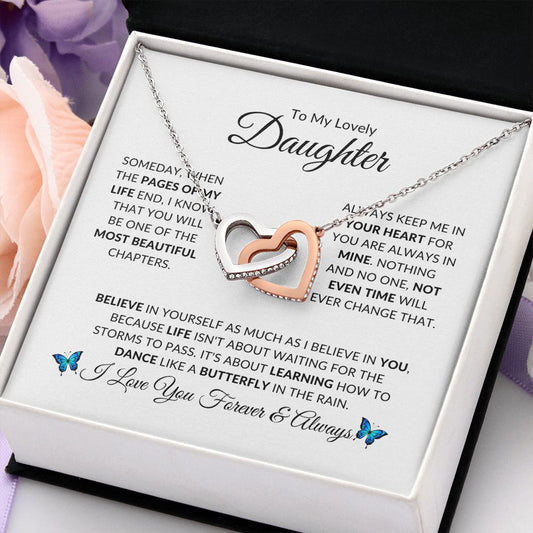 Dance Like a Butterfly Daughter | Interlocking Hearts Necklace
