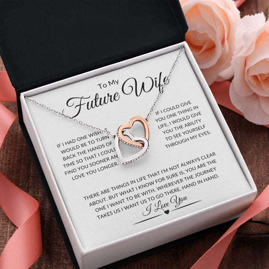 Future Wife | Turn Back Time Interlocking Hearts White Card