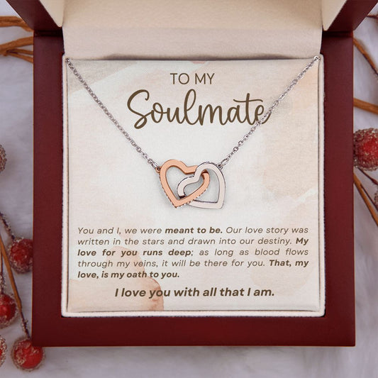 My Oath to You Soulmate | Interlocking Hearts Necklace