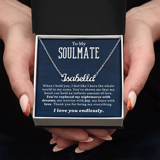 I Love You Endlessly Soulmate | Custom Name Necklace